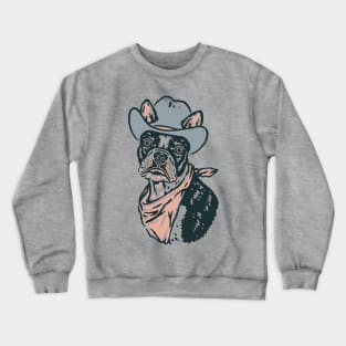 Boston Terrier Cowdog Crewneck Sweatshirt